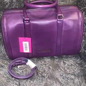 Sassy Jones Tote- purple leather